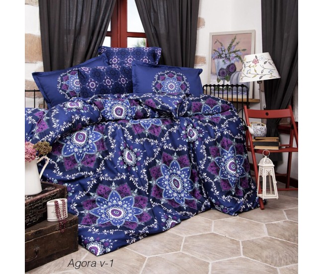 Lenjerie de pat satin clasy king size (agora v1)
